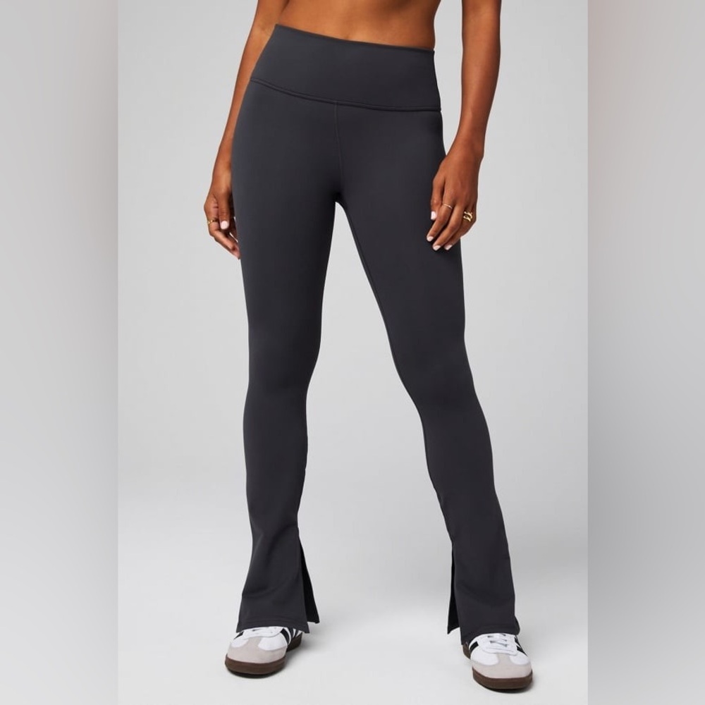 Fabletics Charcoal Flare Split Hem leggings